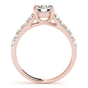 14K Rose Gold Diamond Trellis Engagement Ring