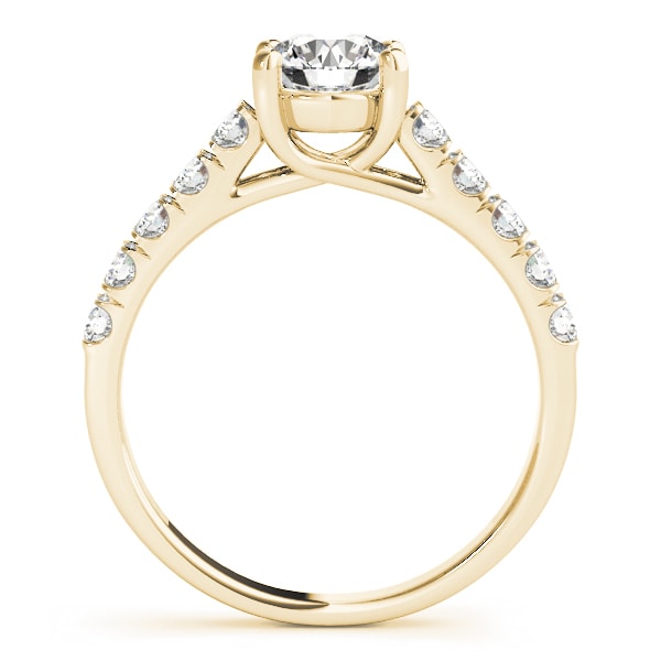 18K Yellow Gold 1 ct tw Single Row Diamond Engagement Ring