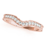 18K Rose Gold Diamond Wedding Band