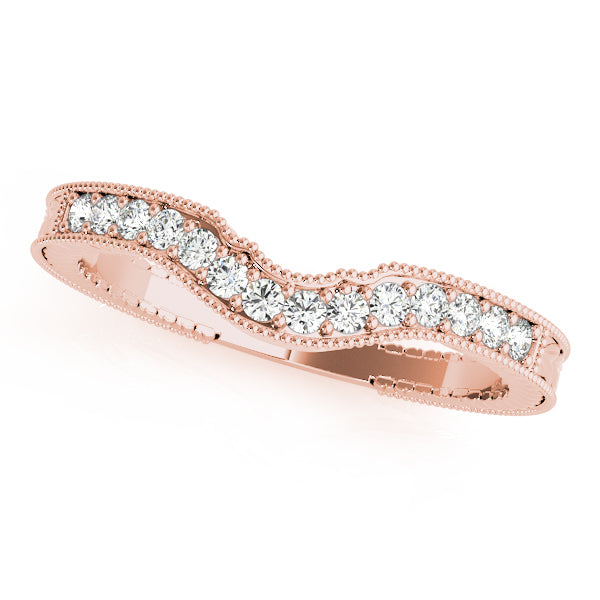 14K Rose Gold Diamond Wedding Band