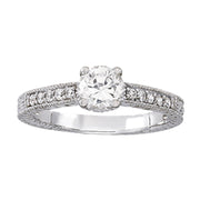 Vintage 1.0 CT Round Diamond Engagement Ring