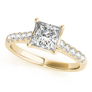 14K Yellow Gold 1 CT Diamond Trellis Engagement Ring