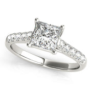 Diamond Trellis Engagement Ring in 14K Gold