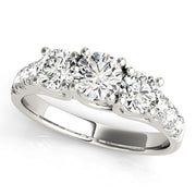 0.5 CT Round Diamond Three Stone Engagement Ring