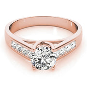 18K Rose Gold 1 1/5 ct tw Trellis Diamond Engagement Ring