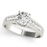 Round Diamond Trellis Engagement Ring