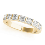 18K Yellow Gold Square Diamond Wedding Band