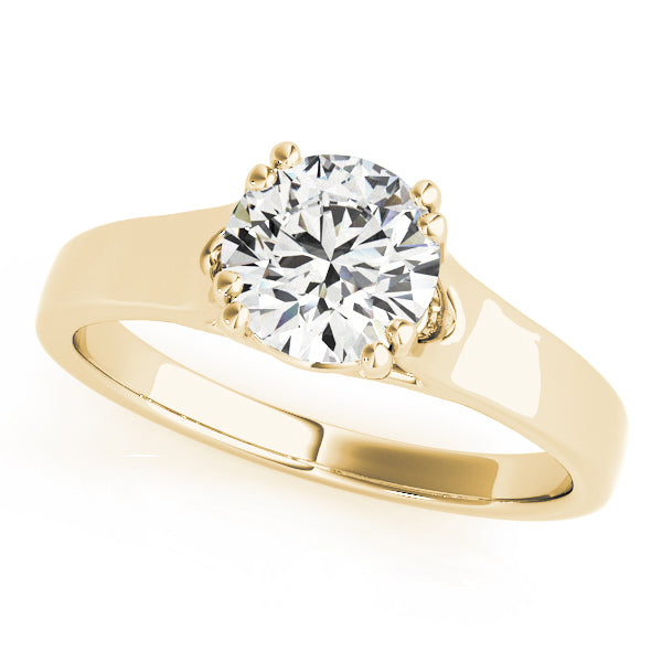 14K Yellow Gold 1ct Diamond Solitaire Engagement Ring