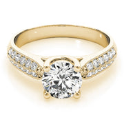 18K Yellow Gold 1 1/2 ct tw Trellis Diamond Engagement Ring