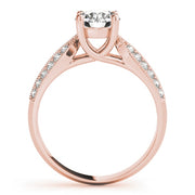 18K Rose Gold 1 1/2 ct tw Trellis Diamond Engagement Ring