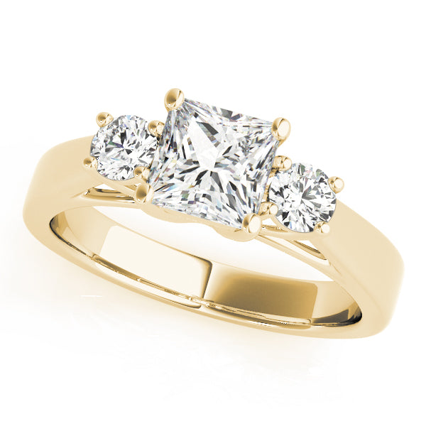 14K Yellow Gold 1 ct Diamond Three-Stone Ring