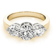 14K Yellow Gold 2 ct tw Three Stone Diamond Engagement Ring