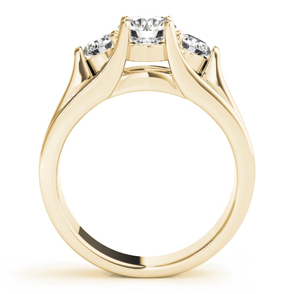 14K Yellow Gold 1 ct tw Three Stone Diamond Engagement Ring