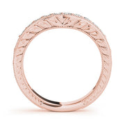 18K Rose Gold 1/4 ct tw Diamond Wedding Ring