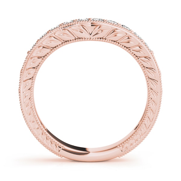 18K Rose Gold 1/4 ct tw Diamond Wedding Ring