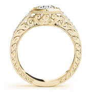 18K Yellow Gold Vintage Diamond Engagement Ring 0.58ctw