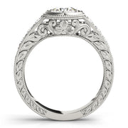 Vintage 0.5 CT Round Diamond Engagement Ring