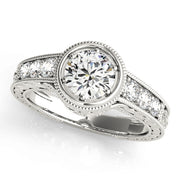 Vintage 0.5 CT Round Diamond Engagement Ring