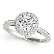 Round Diamond Halo Engagement Ring