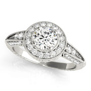 Round Diamond Halo Engagement Ring