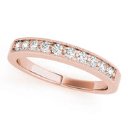 18K Rose Gold 1/10 ct tw Diamond Wedding Ring