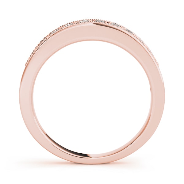 14K Rose Gold 1/10 ct tw Diamond Wedding Ring