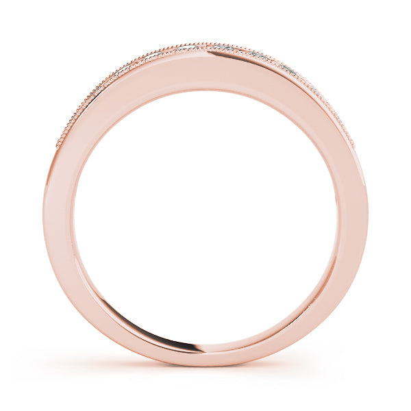 14K Rose Gold 1/10 ct tw Diamond Wedding Ring