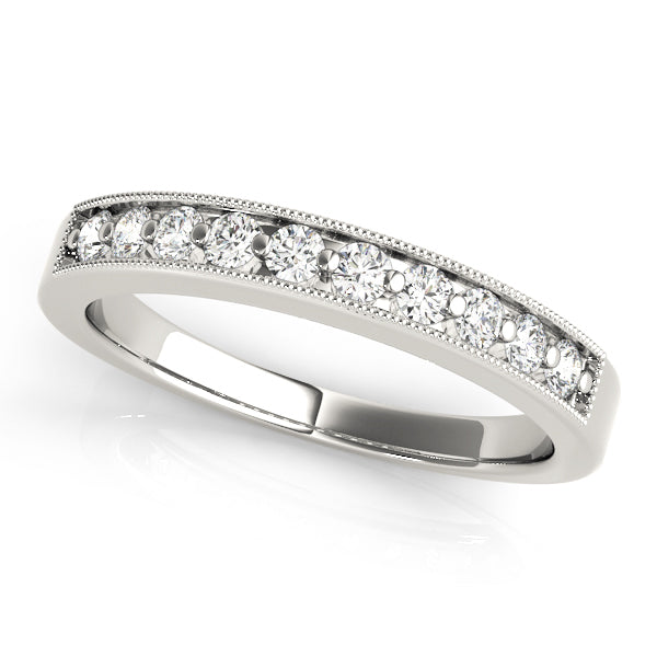 14K White Gold 1/10 ct tw Diamond Wedding Ring