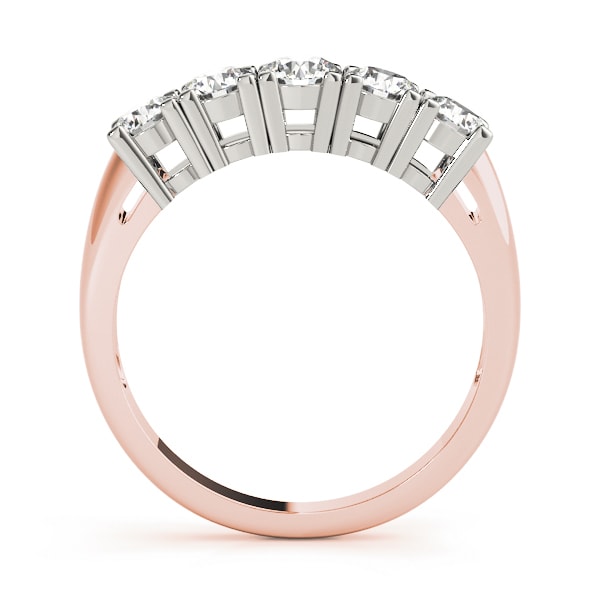 14K Rose Gold 1 ct tw Diamond Wedding Ring
