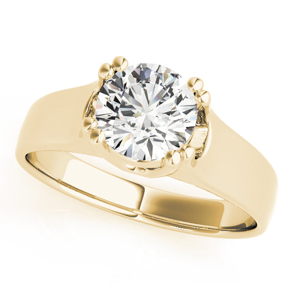 14K Yellow Gold 1ct Diamond Engagement Solitaire Ring
