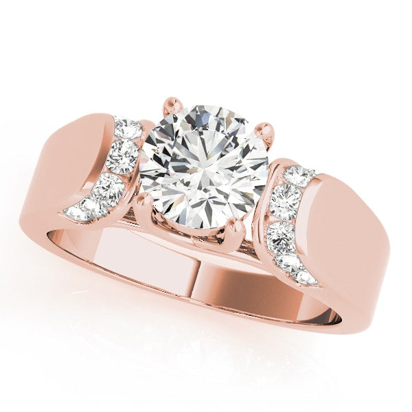 18K Rose Gold 1 1/3 ct tw Solitaire Diamond Engagement Ring