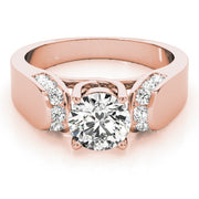 14K Rose Gold 1 1/3 ct tw Solitaire Diamond Engagement Ring