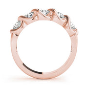 18K Rose Gold 1 ct tw Diamond Wedding Ring