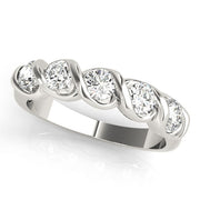 18K White Gold 1 ct tw Diamond Wedding Ring