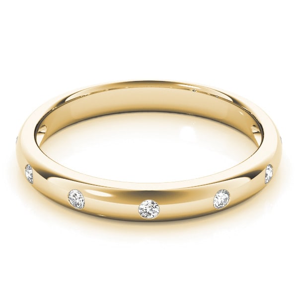 18K Yellow Gold 1/10 ct tw Diamond Wedding Ring