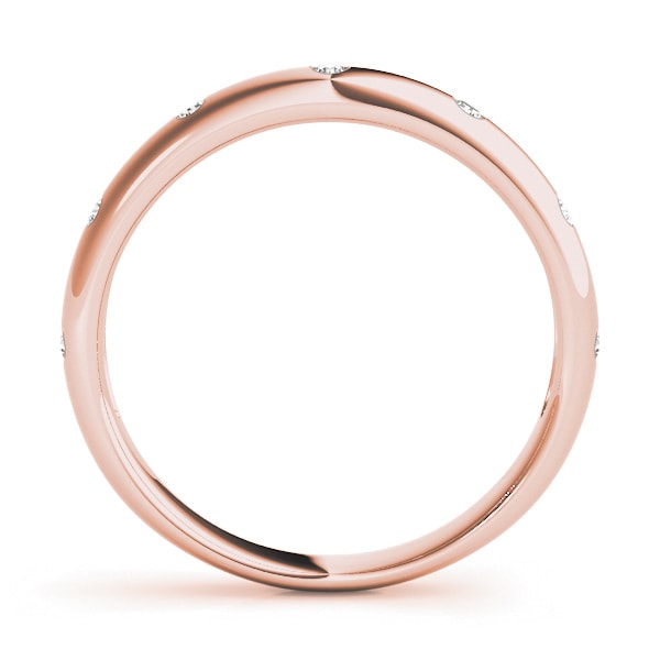 14K Rose Gold 1/10 ct tw Diamond Wedding Ring