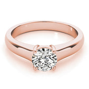 18K Rose Gold 1 ct tw Solitaire Diamond Engagement Ring