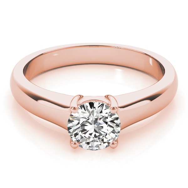 18K Rose Gold 1 ct tw Solitaire Diamond Engagement Ring
