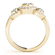 18K Yellow Gold 1 3/4 ct tw Three Stone Diamond Engagement Ring