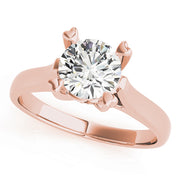 18K Rose Gold 1ct Diamond Engagement Solitaire Ring