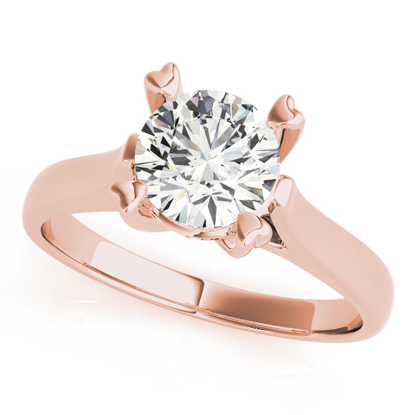 18K Rose Gold 1ct Diamond Engagement Solitaire Ring