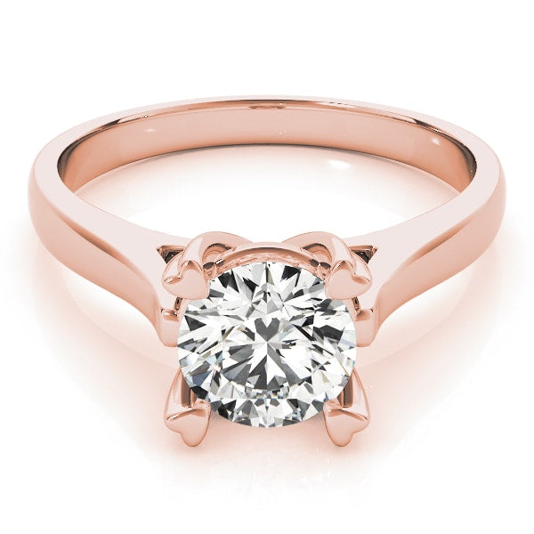18K Rose Gold 1 ct tw Solitaire Diamond Engagement Ring