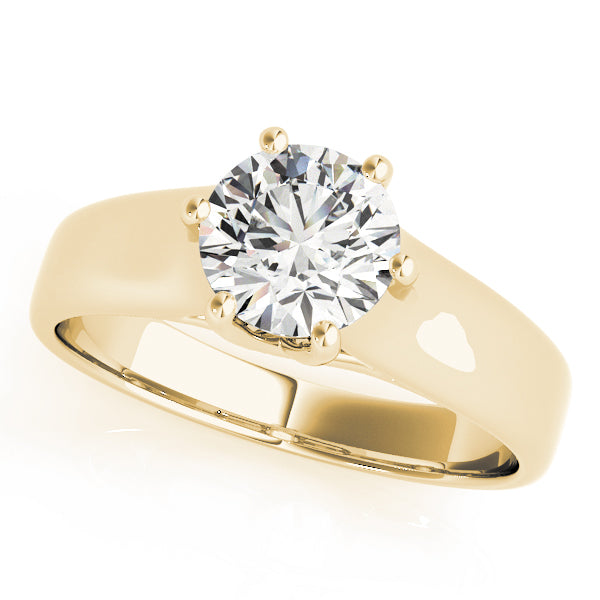 14K Yellow Gold 1ct Diamond Solitaire Engagement Ring