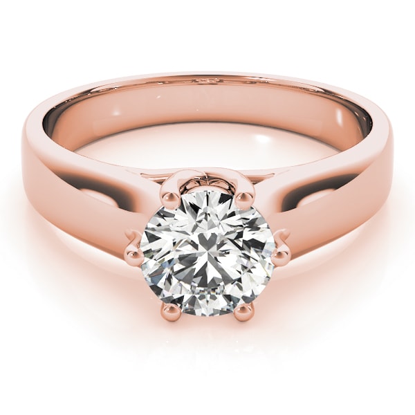 18K Rose Gold 1 ct tw Solitaire Diamond Engagement Ring