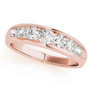 14K Rose Gold Round Diamond Wedding Ring