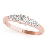 18K Rose Gold 3/4 ct tw Diamond Wedding Ring