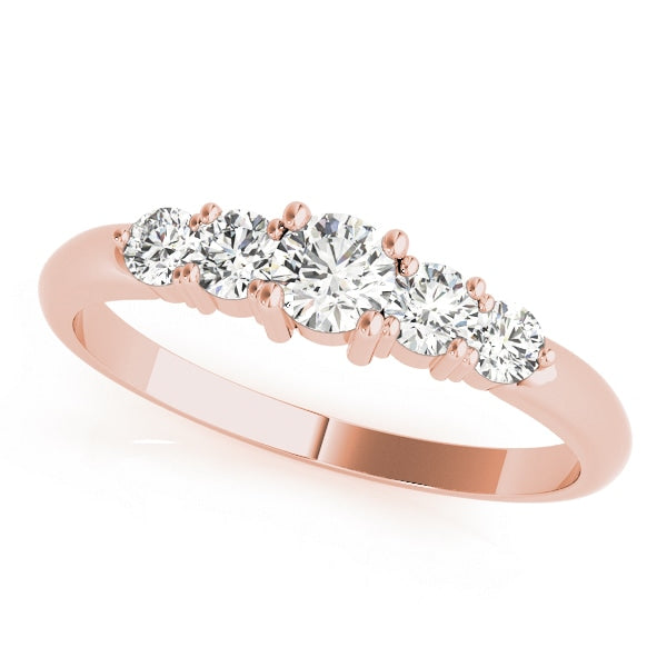 18K Rose Gold 3/4 ct tw Diamond Wedding Ring