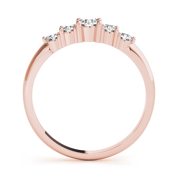 14K Rose Gold 3/4 ct tw Diamond Wedding Ring