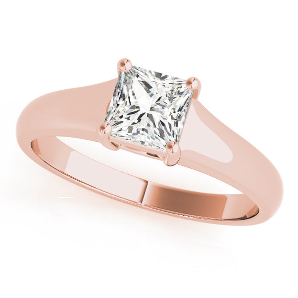 14K Rose Gold 3/4 CT Diamond Solitaire Engagement Ring