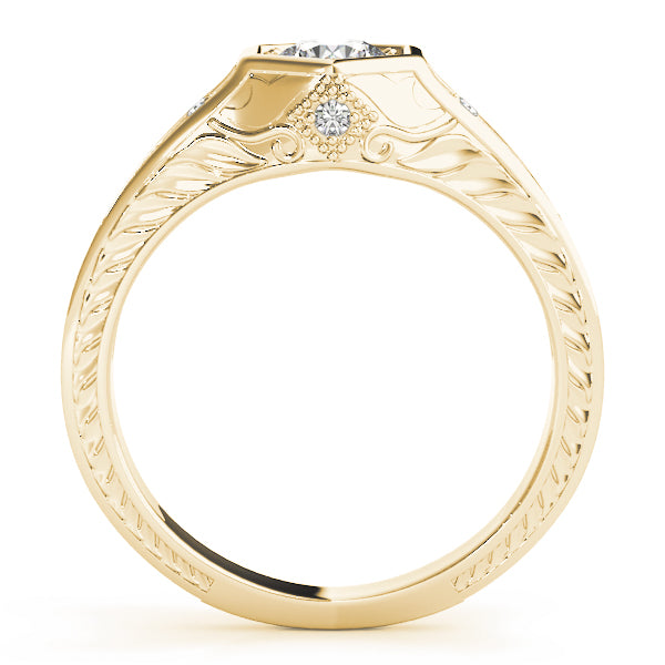 18K Yellow Gold 3/8 ct tw Vintage Diamond Engagement Ring